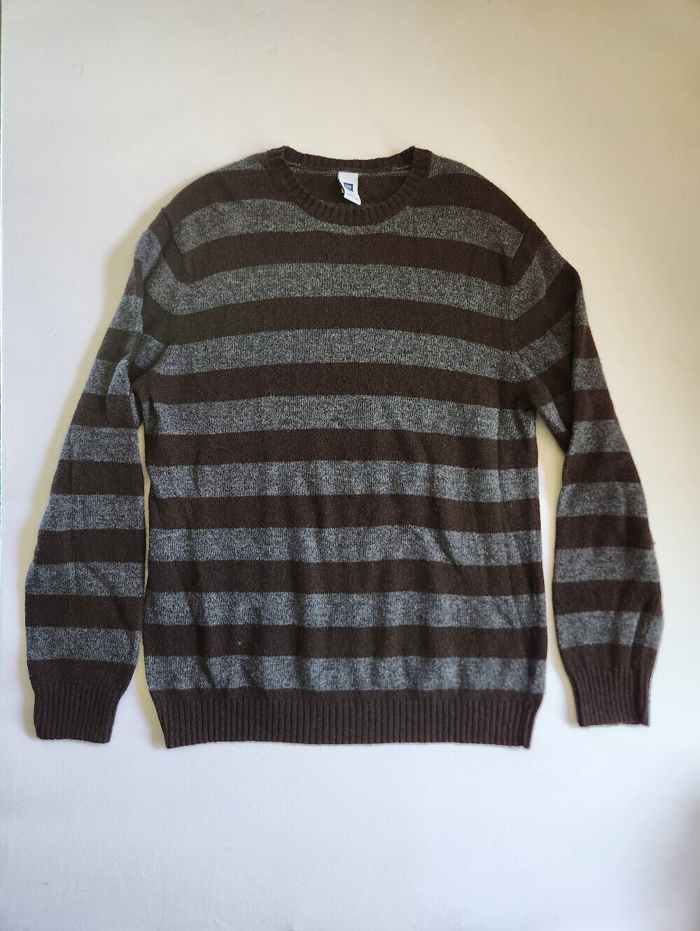 Y2K Men's Gap Grunge Wool Blend Stripe Sweater sz L